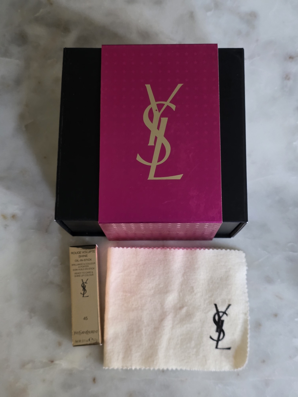 Yves Saint Laurent Empty Gift Box W/ Free Small Dustbag And Empty Lipstick Box